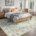 5x7 Non-Slip Washable Livingroom Vintage Area Rug, Sage Green