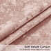 SMILETIME Pink Crushed Velvet Curtains 52x108inch Rod Pocket-2P