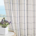 Cornflower Blue Plaid Pinch Pleated Semi Sheer Curtain, 40"Wx108"Lx2
