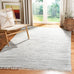 SAFAVIEH Rag Rug Collection Area Rug - 6' x 9', Grey, Handmade Boho Stripe Cotton, Ideal for High Traffic Areas in Living Room, Bedroom (RAR121A)