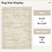 Soalmost Washable Area Rug 8x10 Large Soft Beige Rugs for Living Room