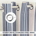 DriftAway Farmhouse Curtains for Living Room Vertical Striped Linen Curtains Semi Sheer Light Filtering Grommet Window Treatments, 120 Inches Long, 2 Panels, Jean Navy on Beige