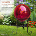 Alpine Corporation 10" Diameter Indoor Outdoor Glass Gazing Globe Yard Decor, Red