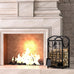 Kingson Firewood Rack Indoor Wood Holders Fireplace Tool Rack Outdoor Log Holder Rack Lumber Storage Stacking Fireplace Tools Set Wood Stove Accessories Black