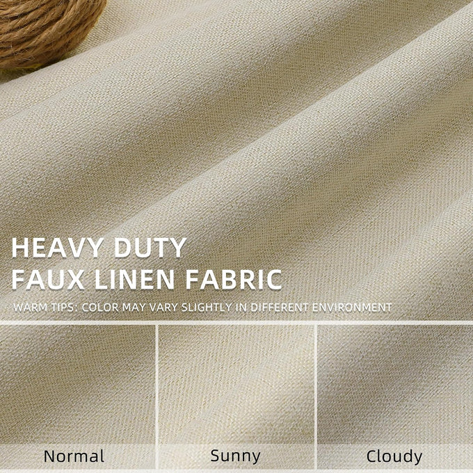 ChrisDowa Tan Blackout Curtains 102 Inches Long 2 Panels for Bedroom