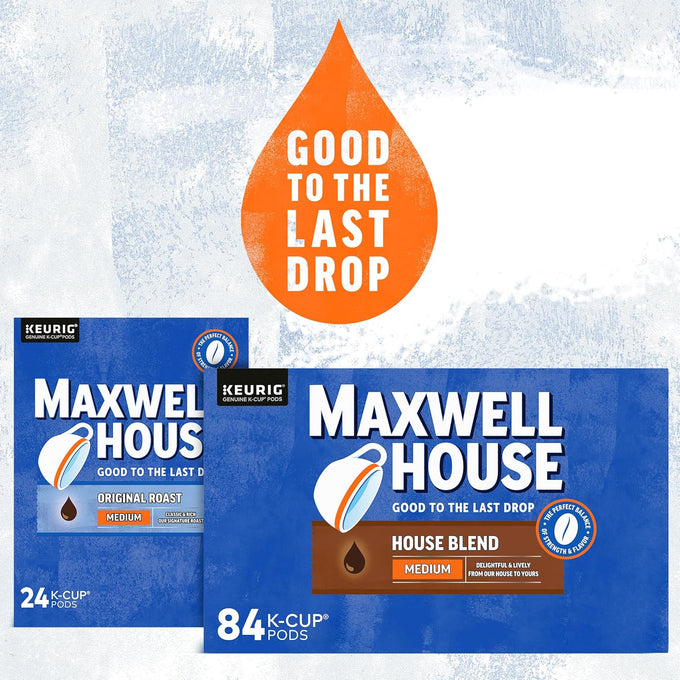Maxwell House House Blend Medium Roast K-Cup Coffee Pods (84 Pods) (Pack of 2)
