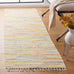 SAFAVIEH Rag Rug Collection Area Rug - 5' x 8', Turquoise & Multi, Handmade Boho Stripe Cotton, Ideal for High Traffic Areas in Living Room, Bedroom (RAR129C)