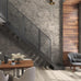 JSEVEM 31"×354" Light Brown Concrete Wallpaper Peel and Stick Industrial Beige Gray Cement Contact Paper Vinyl Warp Matte Textured Self Adhesive Wall Paper for Bedroom Bathroom Office Walls