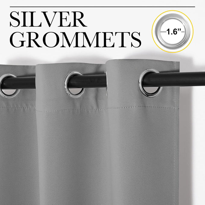 NICETOWN Wall Curtain for Bedroom, Room Divider Curtain for Doorways, Vertical Blind for Sling Door, Privacy Sound Reduction Room Dividers for Patio (Silver Grey, 1 Panel, 8ft Tall x 12.5ft Wide)