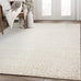Abani Neutral Collection Cream Area Rug 4' x 6' for Living Room, Bedroom - Modern Design - Durable & Easy to Clean