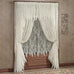Traditional Wisteria Arbor Lace Window Treatment, Sage, 6 Pc Set