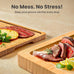 SMIRLY Cutting Boards for Kitchen, 3 Piece Bamboo Cutting Board with Stand