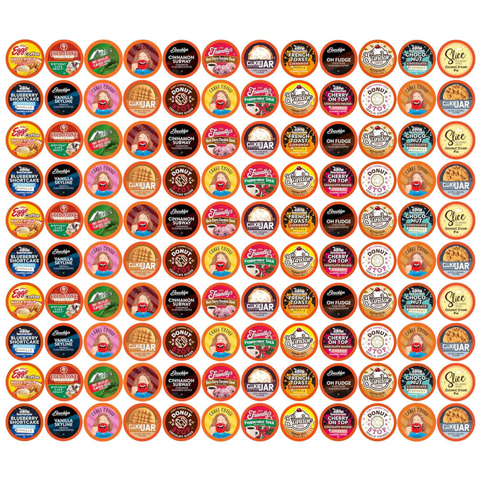 Coffee Pod Variety Packs Medium Roast Sampler, Assorted, Compatible with 2.0 K-Cup Brewers, Variety Pack, 120 Count (Pack of 1)