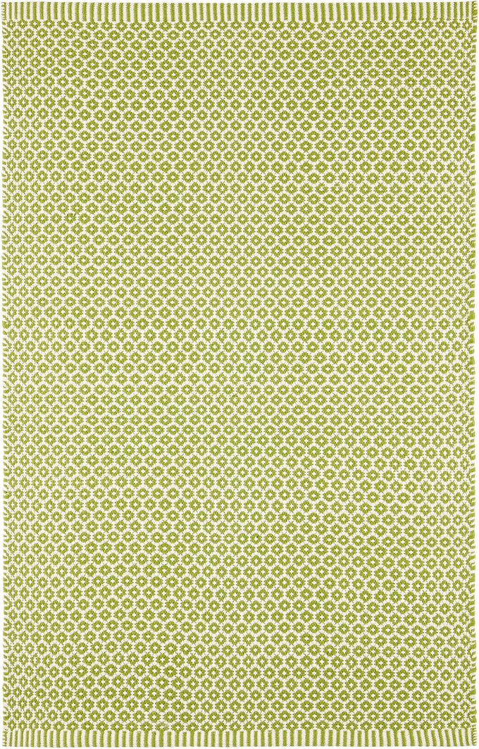Dash & Albert Finn Khaki Geometric Handwoven Indoor/Outdoor Rug, 2'x3'