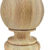 Highland Manor Wood Products Massive Kline Ball Finial - 8 1/4" Tall x 5 7/8" Wide - Unfinished Round Wooden Finial for Indoor Use - Perfect for Staircases or Bed Posts - (1 Finial) (Pine)