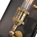 Outdoor Wall Light Fixture, Brass Exterior Wall Lantern, Waterproof Outdoor Wall Sconce Front Porch Light with Unique Door Design for Garage Garden Patio Staircase Balcony