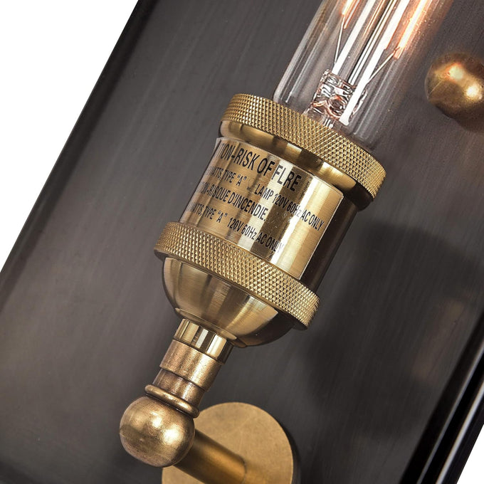 Outdoor Wall Light Fixture, Brass Exterior Wall Lantern, Waterproof Outdoor Wall Sconce Front Porch Light with Unique Door Design for Garage Garden Patio Staircase Balcony