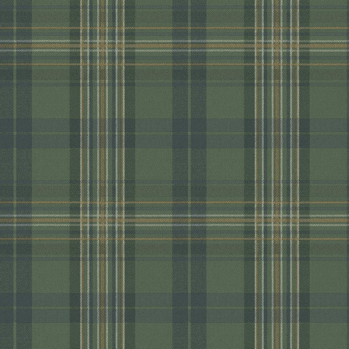 Chesapeake MAN330212 Austin Plaid Wallpaper, Green