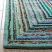 SAFAVIEH Nantucket Collection Accent Rug - 3' x 5', Teal, Handmade Boho Abstract Cotton & Wool, Ideal for High Traffic Areas in Entryway, Living Room, Bedroom (NAN603A)