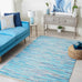 SAFAVIEH Rag Rug Collection Area Rug - 5' x 8', Turquoise & Multi, Handmade Boho Stripe Cotton, Ideal for High Traffic Areas in Living Room, Bedroom (RAR129C)