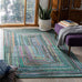SAFAVIEH Nantucket Collection Accent Rug - 3' x 5', Teal, Handmade Boho Abstract Cotton & Wool, Ideal for High Traffic Areas in Entryway, Living Room, Bedroom (NAN603A)
