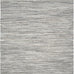 SAFAVIEH Rag Rug Collection Area Rug - 6' x 9', Grey, Handmade Boho Stripe Cotton, Ideal for High Traffic Areas in Living Room, Bedroom (RAR121A)