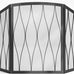 Kingson Childproof Fireplace Screen 3- Panel Modern Handcrafted Wrought Iron Foldable Metal Mesh, Heavy Duty Decorative Fireplace Spark Guard Cover for Living Room Home Decor Black Finish