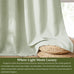 WEST LAKE Soft Green Pinch Pleated Light Filtering Curtains 90 Inches Long