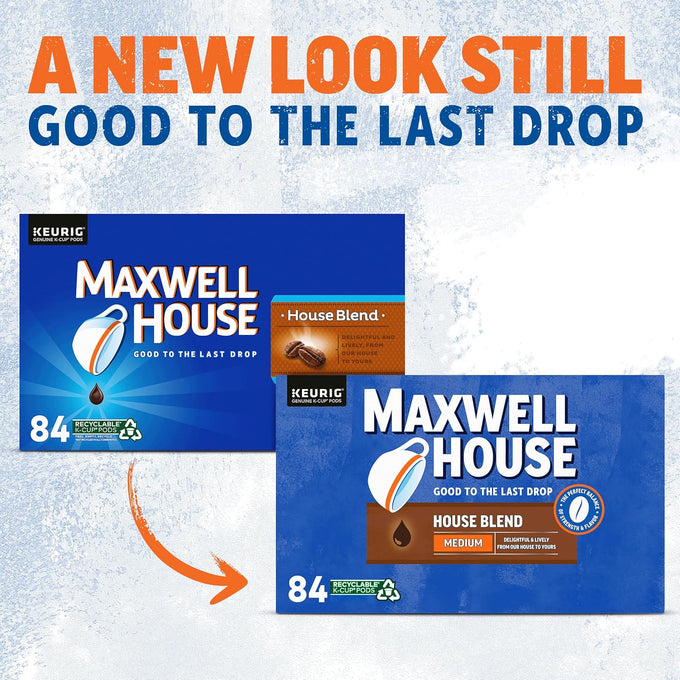 Maxwell House House Blend Medium Roast K-Cup Coffee Pods (84 Pods) (Pack of 2)