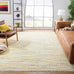 SAFAVIEH Rag Rug Collection Area Rug - 5' x 8', Turquoise & Multi, Handmade Boho Stripe Cotton, Ideal for High Traffic Areas in Living Room, Bedroom (RAR129C)
