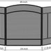 Fire Beauty 3 Panel Wrought Iron Fireplace Screen Spark Guard Cover(Black)