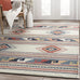 Abani Multicolor Southwestern Design 2'6" x 6' (3x6) Area Rug - Non-Shed Orange, Grey & Beige Tribal Pattern Dining Room Carpet Rugs