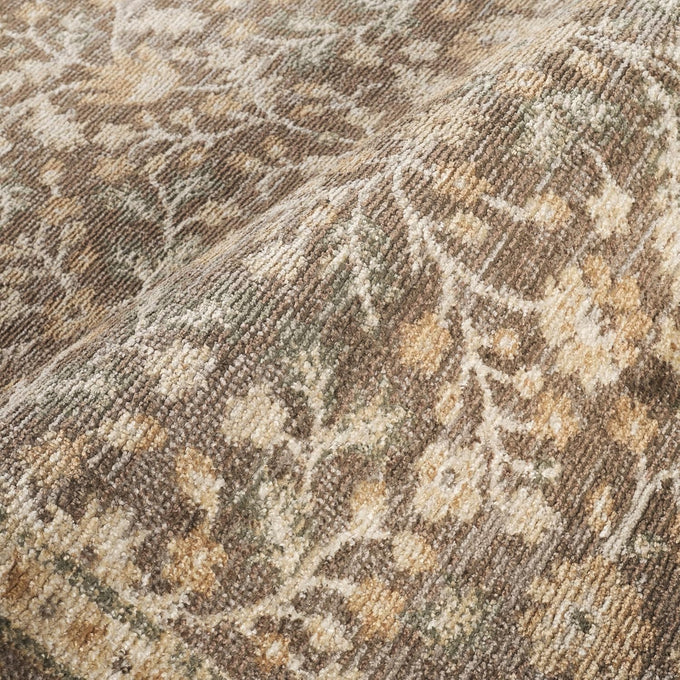 Abani Evelyn Collection Mocha Area Rug - 4' x 6' - Floral Pattern, Non-Shedding - Easy to Clean, Durable for Living Rooms, Bedrooms & Offices, Pet & Kid Friendly